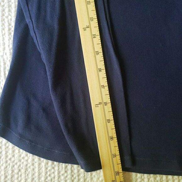 Tommy Hilfiger Women's Size M Long Sleeve Sleepwear Tee T Shirt Logo Navy Blue - Picture 8 of 8